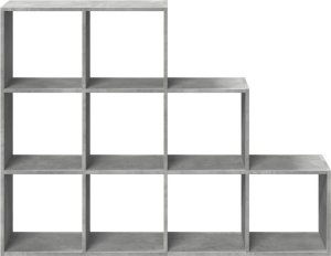 vidaXL Regał przegroda, 3 poziomy, szarość betonu, 137,5x29x103,5 cm 5