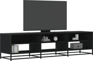 vidaXL vidaXL Szafka pod TV, czarna, 180x40x46 cm, materiał drewnopochodny 1