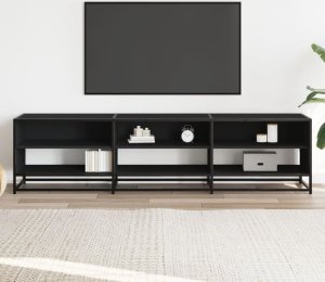 vidaXL Szafka pod TV, czarna, 180x40x46 cm 3