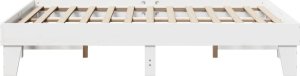 vidaXL vidaXL Rama łóżka bez materaca, biała, 160x200 cm, lite drewno sosnowe 5
