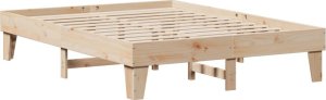 vidaXL Rama łóżka bez materaca, 150x200 cm, lite drewno sosnowe 3
