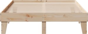 vidaXL Rama łóżka bez materaca, 150x200 cm, lite drewno sosnowe 4