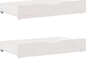 vidaXL vidaXL Rama łóżka bez materaca, biała, 160x200 cm, lite drewno sosnowe 6