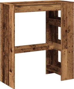 vidaXL Stolik barowy z przegrodami, stare drewno, 90x40x103,5 cm 6