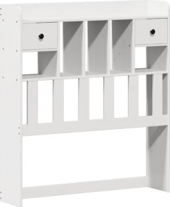 vidaXL vidaXL Rama łóżka bez materaca, biała, 75x190 cm, lite drewno sosnowe 6