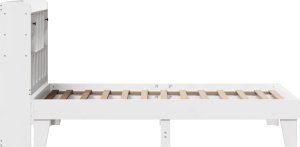 vidaXL vidaXL Rama łóżka bez materaca, biała, 75x190 cm, lite drewno sosnowe 7