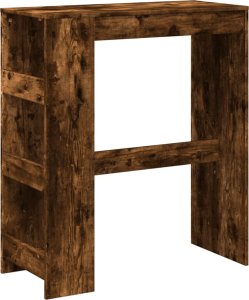 vidaXL Stolik barowy z przegrodami, przydymiony dąb, 90x40x103,5 cm 2