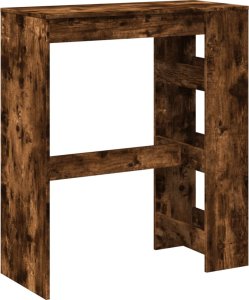 vidaXL Stolik barowy z przegrodami, przydymiony dąb, 90x40x103,5 cm 6