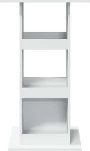 vidaXL vidaXL Stolik barowy z półkami, biały, 60x60x102 cm 4