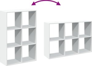 vidaXL vidaXL Regał przegroda, biały, 69,5x29x103,5 cm 8