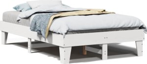 vidaXL vidaXL Rama łóżka bez materaca, biała, 120x200 cm, drewno sosnowe 2