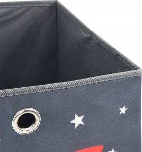 vidaXL vidaXL Składane pudełka, 4 szt., szare, 32x32x32 cm, włóknina 6