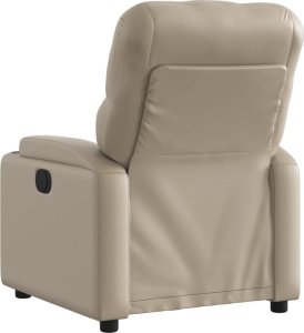vidaXL Fotel rozkładany, cappuccino, sztuczna skóra 3
