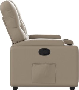 vidaXL Fotel rozkładany, cappuccino, sztuczna skóra 7