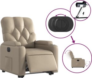 vidaXL Rozkładany fotel pionizujący, elektryczny, cappuccino 5