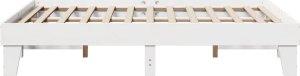 vidaXL vidaXL Rama łóżka bez materaca, biała, 140x190 cm, lite drewno sosnowe 5