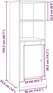 vidaXL Szafka, dąb artisian, 36x35,5x103,5 cm 10