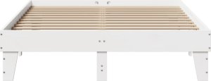 vidaXL vidaXL Rama łóżka bez materaca, biała, 140x200 cm, lite drewno sosnowe 4