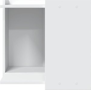 vidaXL vidaXL Szafka na kuwetę, biała, 53x53x51 cm, materiał drewnopochodny 4