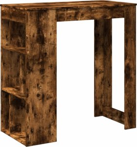 vidaXL Stolik barowy z przegrodami, przydymiony dąb, 102x50x103,5 cm 2