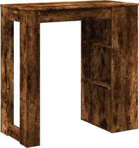 vidaXL Stolik barowy z przegrodami, przydymiony dąb, 102x50x103,5 cm 6