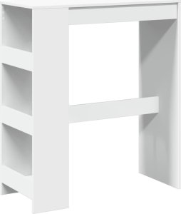 vidaXL Stolik barowy z półkami, biały, 90x40x103,5 cm 2