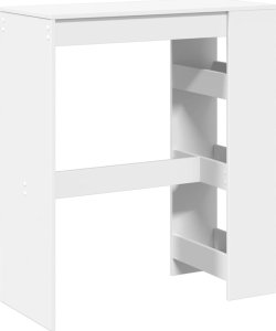 vidaXL Stolik barowy z półkami, biały, 90x40x103,5 cm 6