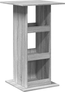 vidaXL Stolik barowy z półkami, szary dąb sonoma, 60x60x102 cm 2