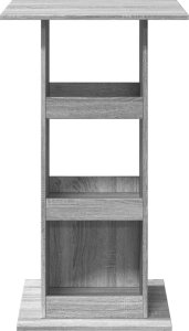 vidaXL Stolik barowy z półkami, szary dąb sonoma, 60x60x102 cm 4