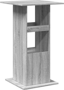 vidaXL Stolik barowy z półkami, szary dąb sonoma, 60x60x102 cm 6