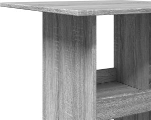 vidaXL Stolik barowy z półkami, szary dąb sonoma, 60x60x102 cm 7