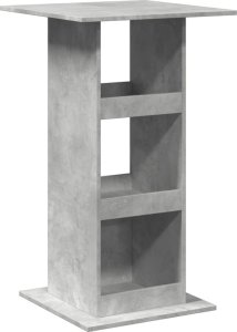 vidaXL Stolik barowy z półkami, szarość betonu, 60x60x102 cm 2