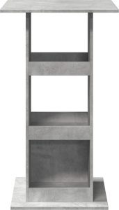 vidaXL Stolik barowy z półkami, szarość betonu, 60x60x102 cm 4