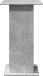 vidaXL Stolik barowy z półkami, szarość betonu, 60x60x102 cm 5