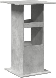 vidaXL Stolik barowy z półkami, szarość betonu, 60x60x102 cm 6