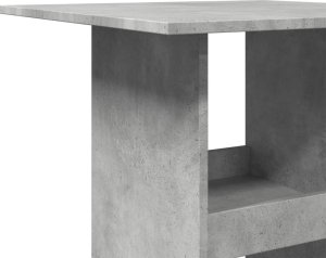 vidaXL Stolik barowy z półkami, szarość betonu, 60x60x102 cm 7