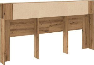 vidaXL vidaXL Zagłówek z półkami, dąb artisian, 200x18,5x102,5 cm 6