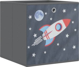 vidaXL vidaXL Składane pudełka, 10 szt., szare, 32x32x32 cm, włóknina 3