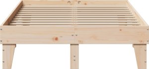 vidaXL Rama łóżka bez materaca, 120x200 cm, lite drewno sosnowe 4