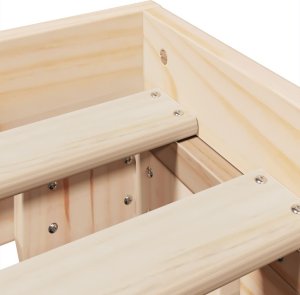 vidaXL Rama łóżka bez materaca, 120x200 cm, lite drewno sosnowe 7