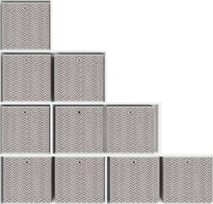 vidaXL vidaXL Składane pudełka, 10 szt., brązowe, 32x32x32 cm, włóknina 5