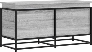 vidaXL Skrzynia z pokrywą, szary dąb sonoma, 100x40x51,5 cm 2