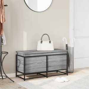 vidaXL Skrzynia z pokrywą, szary dąb sonoma, 100x40x51,5 cm 3