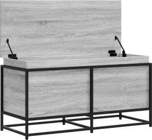 vidaXL Skrzynia z pokrywą, szary dąb sonoma, 100x40x51,5 cm 7