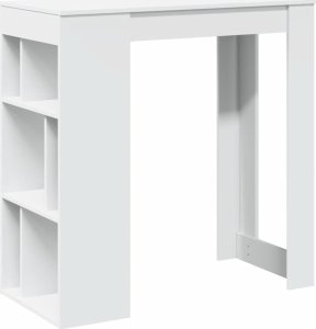 vidaXL Stolik barowy z przegrodami, biały, 102x50x103,5 cm 2