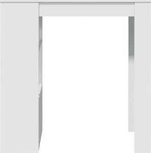 vidaXL Stolik barowy z przegrodami, biały, 102x50x103,5 cm 4