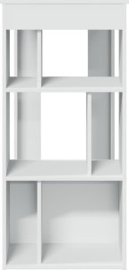 vidaXL Stolik barowy z przegrodami, biały, 102x50x103,5 cm 5