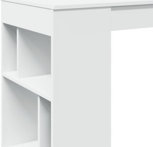 vidaXL Stolik barowy z przegrodami, biały, 102x50x103,5 cm 7