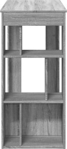 vidaXL Stolik barowy z przegrodami, szary dąb sonoma, 102x50x103,5 cm 5