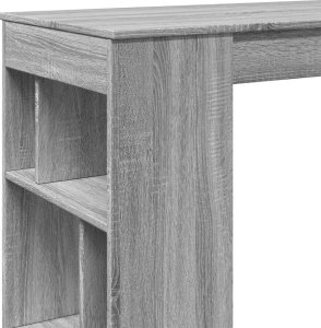 vidaXL Stolik barowy z przegrodami, szary dąb sonoma, 102x50x103,5 cm 7